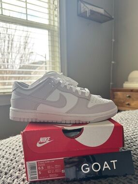 Nike Dunk Low White/Grey Leather Sneakers
